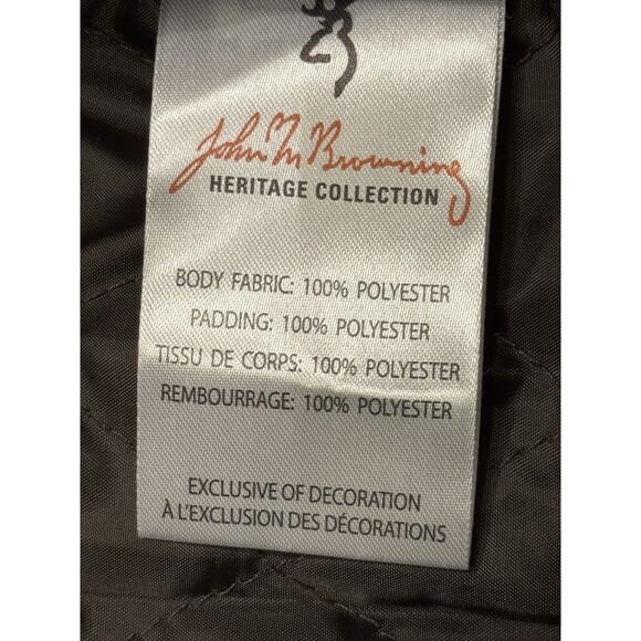 XXL John Browning Heritage Collection Denning Quilted Shirt Jacket Brown Hunting - Picture 11 of 11